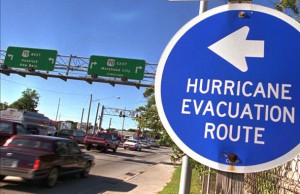 Hurricane Evacuation Sign